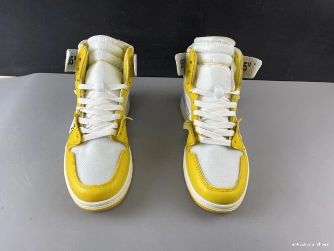 Cheap White Jordan Yellow-Cone Powder AQ0818-149 1 Dark Off-White NRG Air x 0730